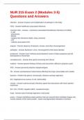 NUR 215 Exam 2 &lpar;Modules 3-5&rpar; Questions and Answers