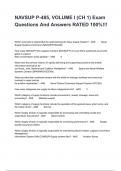 NAVSUP P-485&comma; VOLUME I &lpar;CH 1&rpar; Exam Questions And Answers RATED 100&percnt;&excl;&excl;&excl;