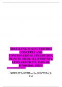 TEST BANK FOR NUTRITION&colon; CONCEPTS AND CONTROVERSIES&comma; 5TH EDITION&comma; FRANCES SIZER&comma; ELLIEWHITNEY&comma; LEONARD PICH&Eacute;&comma; ISBN-10&colon; 0176892869&comma; ISBN- &Tab;13&colon; 9780176892869&Tab;