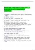 NFPA 1031 FIRE INSPECTOR LEVEL 2 QUESTIONS WITH COMPLETE ANSWERS