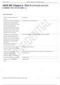 ARM 401 Chapter 6 - Part 1 ANSWERS SOLVED CORRECTLY TO SCORE A&plus;