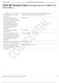 ARM 401 PracticeANSWERS SOLVED CORRECTLY TO SCORE A&plus;