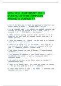 NFPA 1031 - FIRE INSPECTOR 1 QUESTIONS WITH COMPLETE ANSWERS SCORED A&plus;