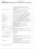 ARM 401 ANSWERS SOLVED CORRECTLY TO SCORE A&plus;