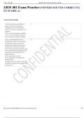 ARM 401 Exam Practice ANSWERS SOLVED CORRECTLY TO SCORE A&plus;