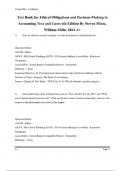 Test Bank for Ethical Obligations and Decision-Making in Accounting Text and Cases 6th Edition By Steven Mintz&comma; William Miller