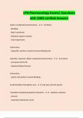 LPN Pharmacology Exams&vert; Questions with 100&percnt; verified Answers