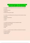 MGT103 Final Exam &vert;51 Questions and Essays with 100&percnt; Correct Answers