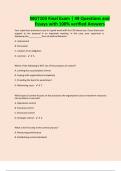 MGT103 Final Exam &vert; 49 Questions and Essays with 100&percnt; verified Answers