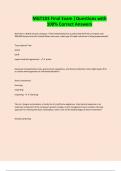 MGT103 Final Exam &vert;Questions with 100&percnt; Correct Answers
