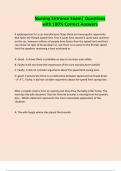 Nursing Entrance Exam&vert; Questions with 100&percnt; Correct Answers