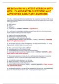 HESI Exit RN V4 LATEST VERSION WITH WELL ELABORATED QUESTIONS AND A&plus;VERIFIED ACCURATE ANSWERS
