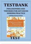 TEST BANK Philosophies and Theories for Advanced Nursing Practice 4th Edition by Butts & Rich&comma; All Chapters 1-26 Chapters Covered&comma; Verified Latest Newest 2024 Edition ISBN 9781284228823 Pdf