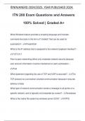ITN 200 Exam Questions and Answers 100&percnt; Solved &vert; Graded A&plus;
