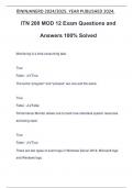 ITN 200 Exam PACKAGE DEAL QUESTIONS WITH 100&percnt; CORRRECT ANSWERS &vert; LATEST UPDATE &vert; VERIFIED AND APPROVED 