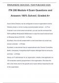 ITN 200 Module 4 Exam Questions and Answers 100&percnt; Solved &vert; Graded A&plus;