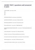 ASCBC TEST 1 questions well answered to pass