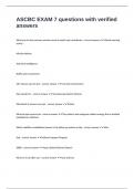 ASCBC EXAM 7 questions with verified answers