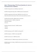 Quiz 1 Pharmacology 5334 Exam Questions & Answers Guaranteed Pass Solutions&period;