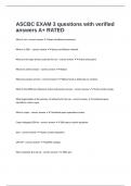 ASCBC EXAM 3 questions with verified answers A&plus; RATED