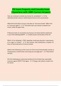 PSI Exam Property and Casualty Exam &vert;Questions with 100&percnt; Correct Answers
