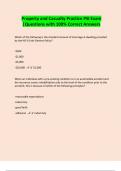 Property and Casualty Practice PSI Exam &vert;Questions with 100&percnt; Correct Answers