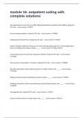 module 16&colon; outpatient coding with complete solutions
