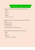 Quality Control Exam &vert;Questions and Essays with 100&percnt; Verified Answers