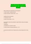 Quality Control &lpar;BLUE&rpar; Exam Questions with 100&percnt; Verified Answers
