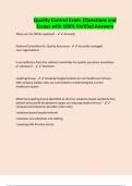 Quality Control Exam &vert;Questions and Essays with 100&percnt; Verified Answers