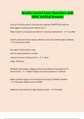 Bundle of QUALITY CONTROL   EXAMS&vert; Questions with Verified Answers&vert; 100&percnt; Correct&vert; 100&percnt; Score