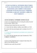 ATI RN MATERNAL NEWBORN NGN NEWEST 2025&sol;2026 PROCTORED NEWEST VERSION COMPLETE  QUESTIONS AND CORRECT DETAILED ANSWERS WITH RATIONALES&vert;ALREADY GRADED A&plus;