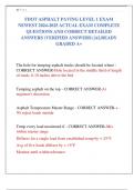 FDOT ASPHALT PAVING LEVEL 1 AND LEVEL 2 PACKAGE DEAL EXAM NEWEST 2024-2025 ACTUAL EXAM COMPLETE QUESTIONS AND CORRECT DETAILED ANSWERS &lpar;VERIFIED ANSWERS&rpar; &vert;ALREADY GRADED A&plus;