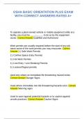 OSHA BASIC ORIENTATION PLUS EXAM WITH CORRECT ANSWERS RATED A&plus;