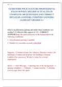 GUIDEWIRE POLICYCENTRE PROFFESIONAL EXAM NEWEST 2024-2025 ACTUAL EXAM  COMPLETE 100 QUESTIONS AND CORRECT  DETAILED ANSWERS &lpar;VERIFIED ANSWERS&rpar; &vert;ALREADY GRADED A&plus;