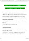 NR511 &sol; NR 511 Midterm Exam Q & A &lpar;Latest 2024 &sol; 2025&rpar;&colon; Differential Diagnosis & Primary Care Practicum &lpar;Verified Answers&rpar;