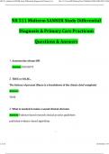 NR511 &sol; NR 511 Midterm SANNER Study Q & A &lpar;Latest 2024 &sol; 2025&rpar;&colon; Differential Diagnosis & Primary Care Practicum &lpar;Verified Answers&rpar;
