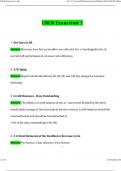 CRCR Exam Unit 1 - 2024 Questions and Answers Latest &lpar;2024 &sol; 2025&rpar; &lpar;Verified Answers&rpar;