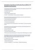 Ambulatory Care Nurse Certification Exam &lpar;ANCC&rpar; 170 Questions and Answers&period;