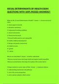SOCIAL DETERMINANTS OF HEALTH EXAM QUESTIONS WITH 100&percnt; PASSED ANSWERS&excl;&excl;