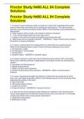 Proctor Study N480 ALL 94 Complete Solutions 