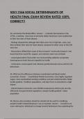 SOCI 3166 SOCIAL DETERMINANTS OF HEALTH FINAL EXAM REVIEW RATED 100&percnt; CORRECT&excl;&excl;