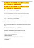 NURS 211 MIDTERM EXAM Graded A&plus; 218 CORRECT ANSWERS&period;
