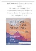 Test Bank For Medical Surgical Nursing 10th Edition Ignatavicius Workman All chapters &lpar;1-69&rpar;