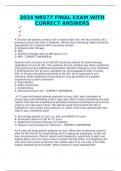 2024 NR577 FINAL EXAM WITH CORRECT ANSWERS &Tab;