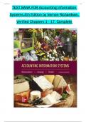 TEST BANK For Accounting Information Systems 4th Edition by Vernon Richardson All 1-17 Chapters Covered &comma;Latest Edition