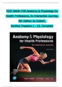 TEST BANK For Anatomy & Physiology for Health Professions&comma; An Interactive Journey&comma; 4th Edition by Colbert All 1-19 Chapters Covered &comma;Latest Edition&comma; ISBN&colon;9780135188866