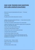 MAIC CLINIC TRAINING EXAM QUESTIONS WITH 100&percnt; COMPLETE SOLUTIONS&excl;&excl;