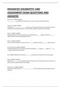 ENHANCED DIAGNOSTIC AND  ASSESSMENT EXAM QUESTIONS AND  ANSWERS