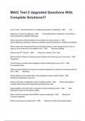 MAIC Test 2 Upgraded Questions With Complete Solutions&excl;&excl;&excl;